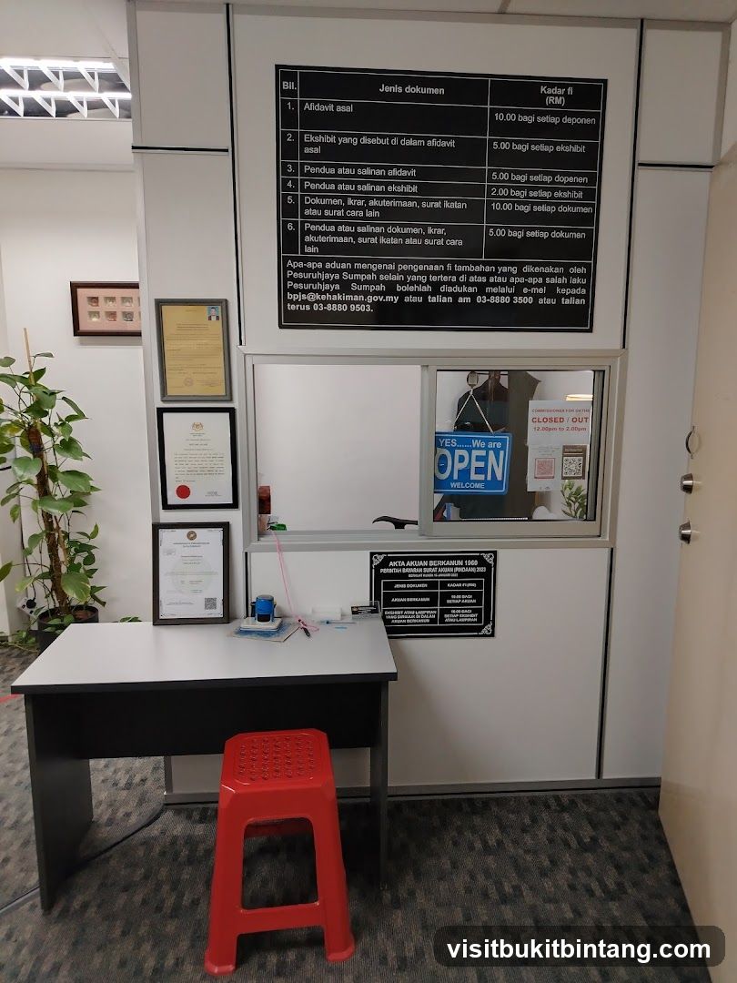 Office Counter with Price List