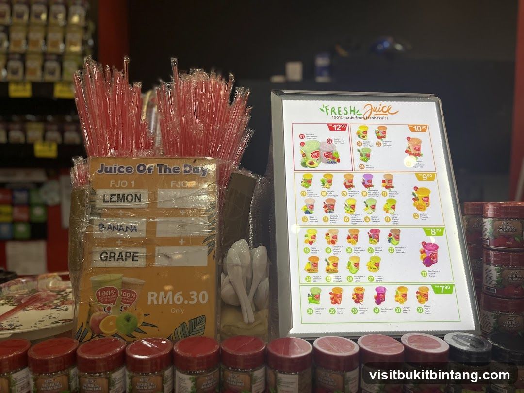 Fresh Juice Menu and Juices