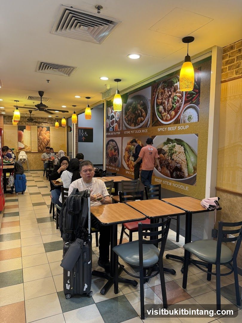 Restaurant Interior with Food Displays