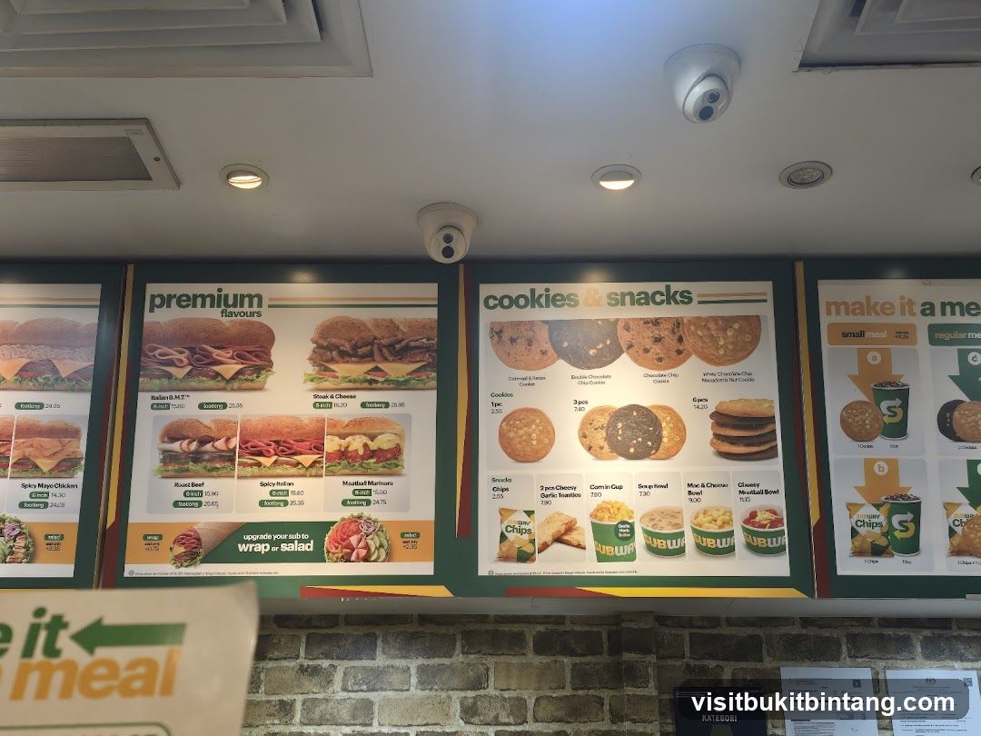 Subway Menu