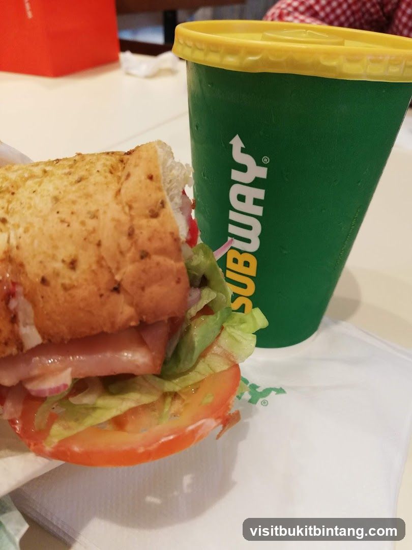 Subway Sandwich and Drink