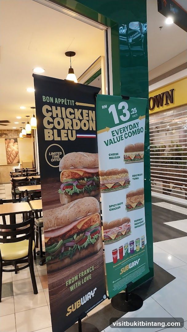 Subway promotional banners