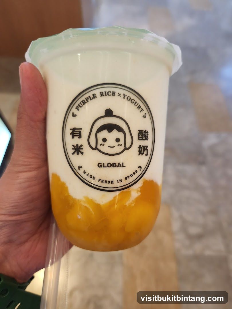Purple Rice Yogurt Drink with Mango