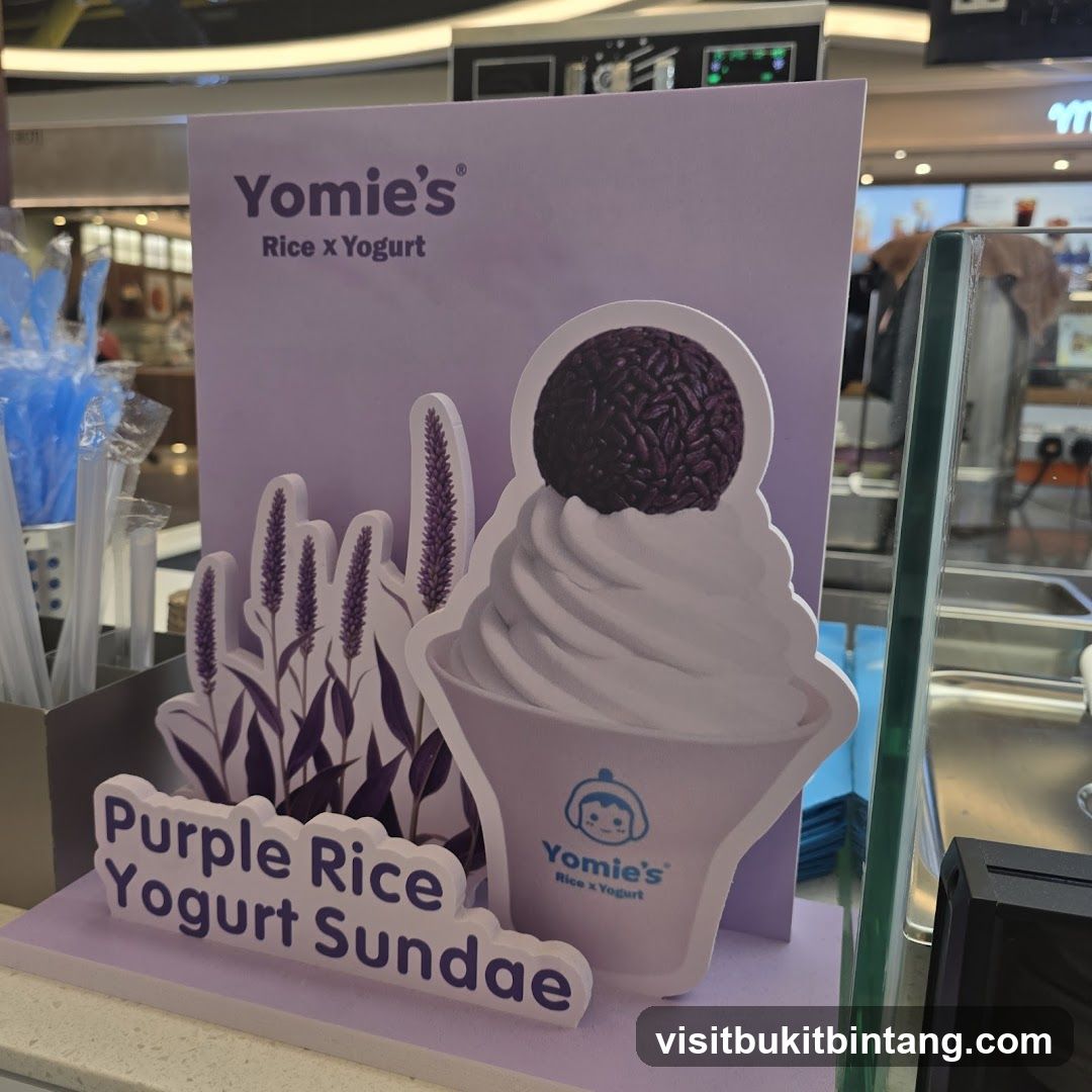 Yomie's Purple Rice Yogurt Sundae Display