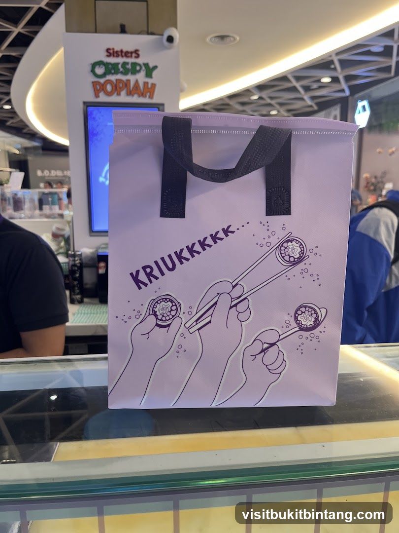 Reusable Bag with Popiah Illustration