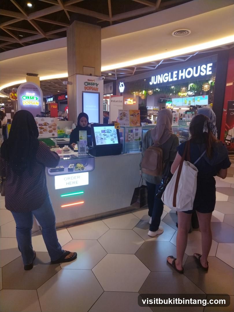 Popcorn and Food Stalls in a Mall