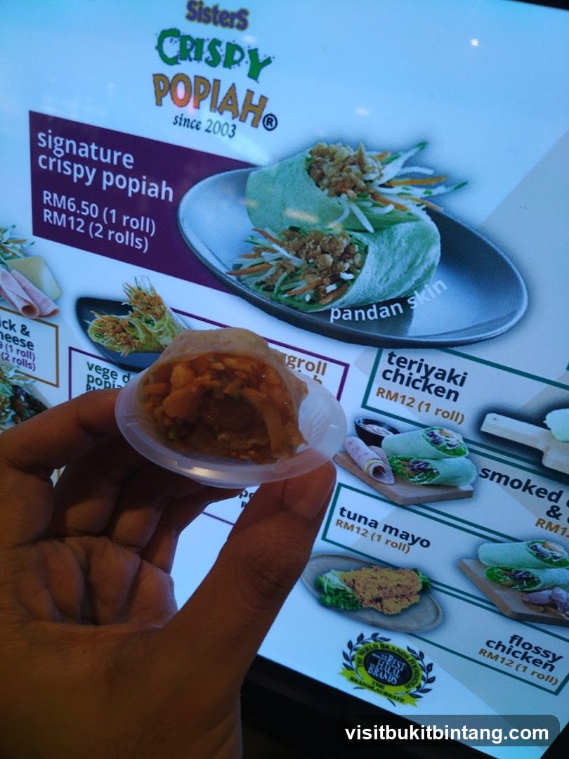 Sisters Crispy Popiah Menu