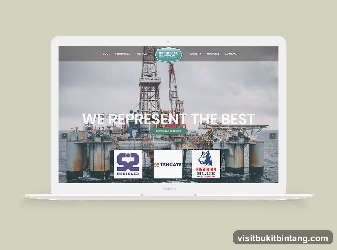 Website Homepage with Oil Rig Image