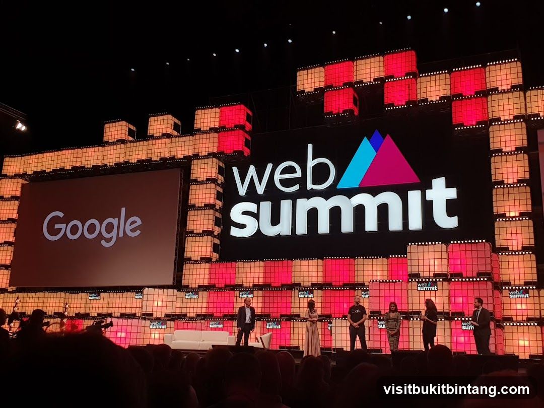Web Summit Stage with Google Branding