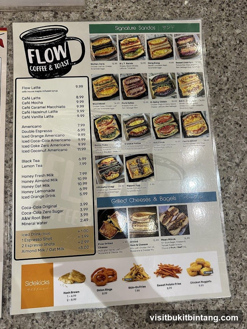 Flow Coffee & Toast Menu