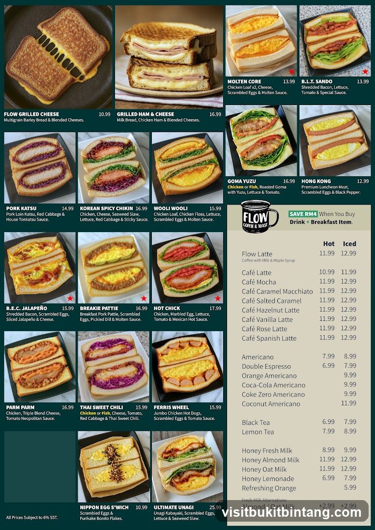 Flow Coffee & Toast Menu