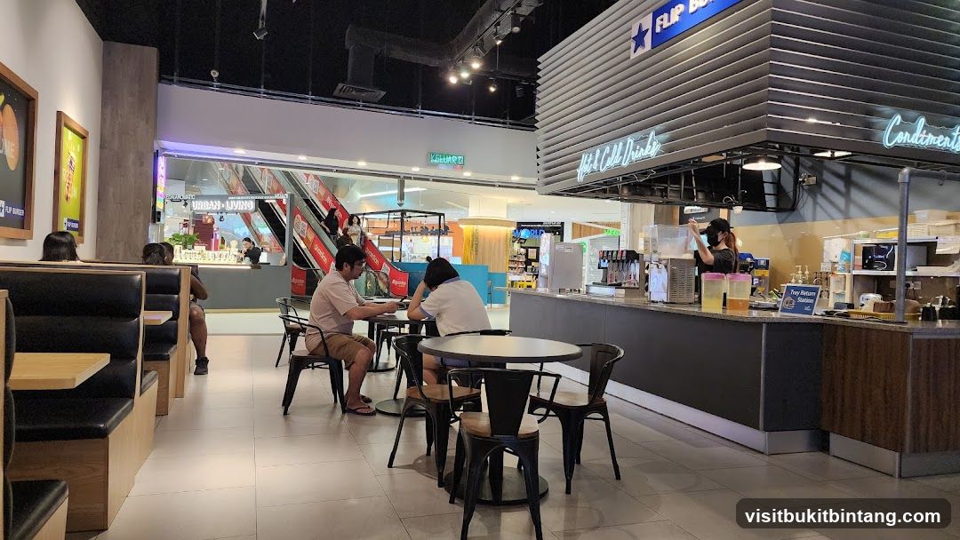 Diners at a fast-food restaurant