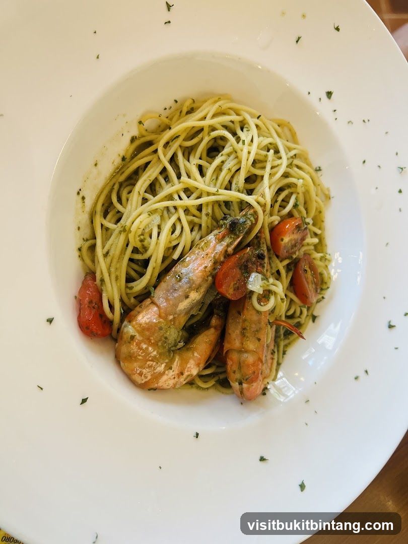Pesto Pasta with Shrimp