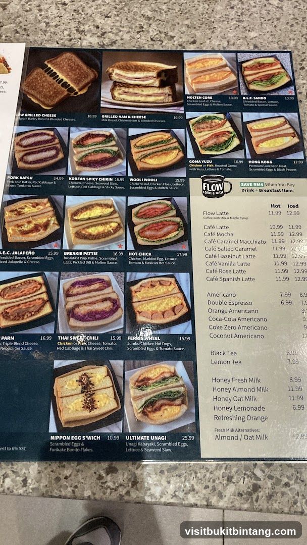 Flow Coffee & Toast Menu