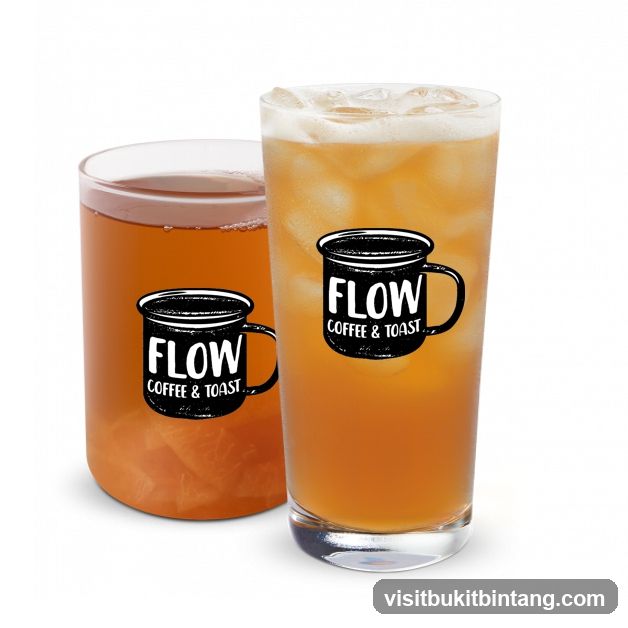 Two Iced Drinks with Logo