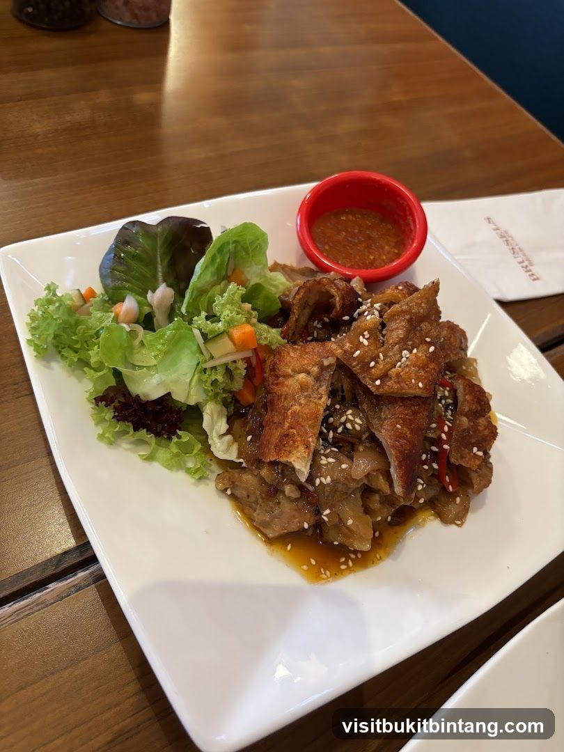 Crispy Pork Belly with Salad