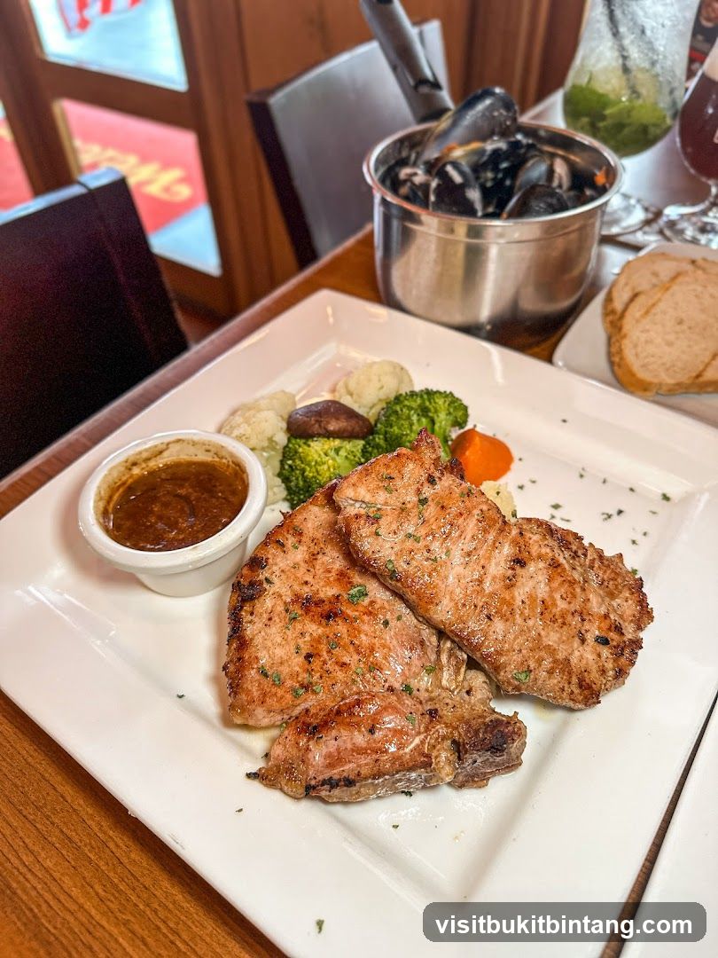 Pork Chops with Vegetables and Mussels