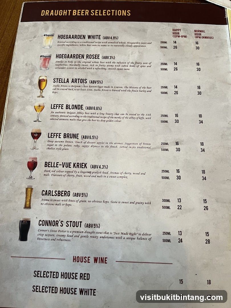 DRAUGHT BEER SELECTIONS