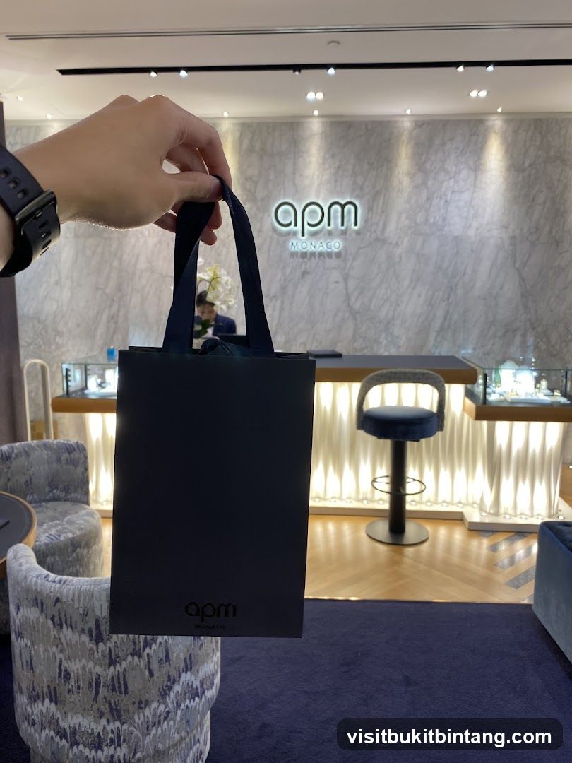 Shopping bag with APM Monaco logo