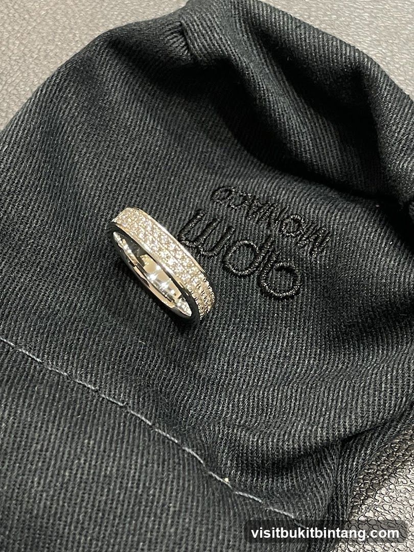 Diamond Ring on Black Fabric