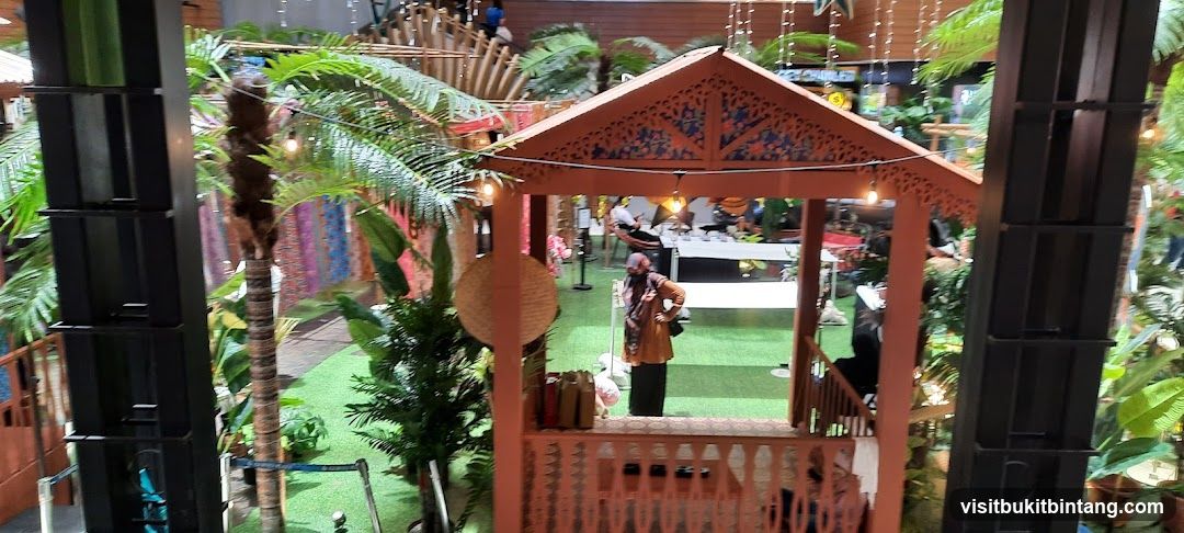 Indoor Market Stall with Tropical Decor