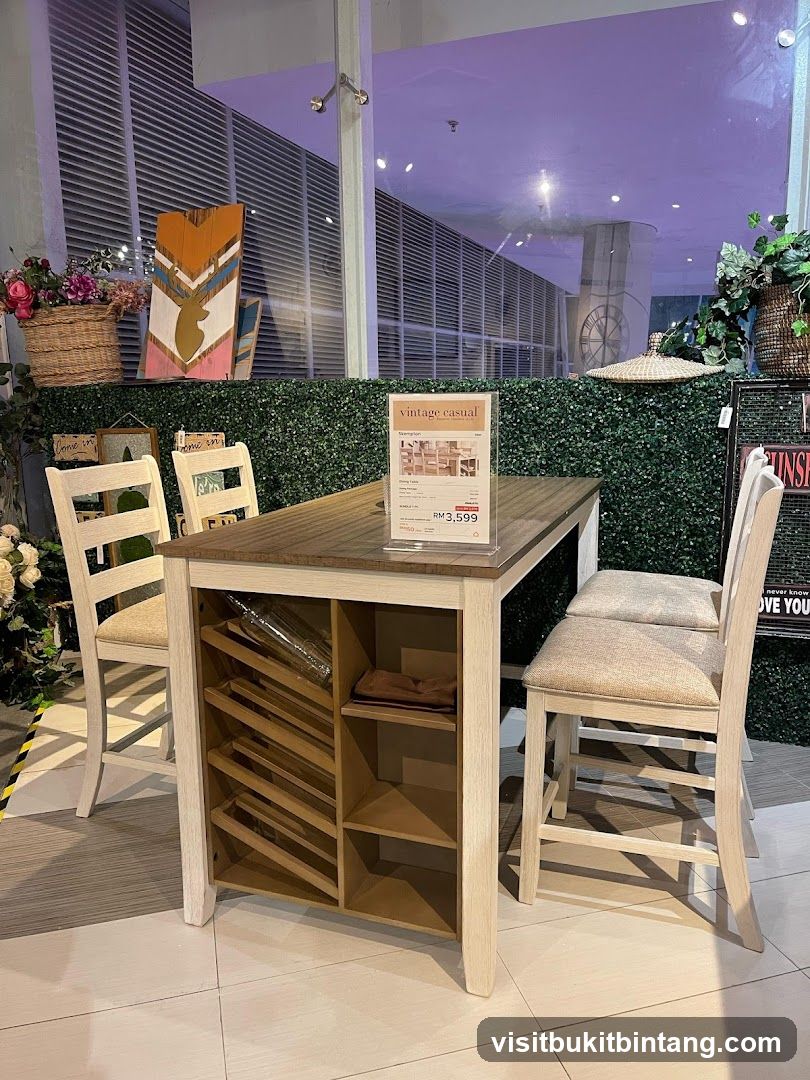Dining Set with Wine Rack