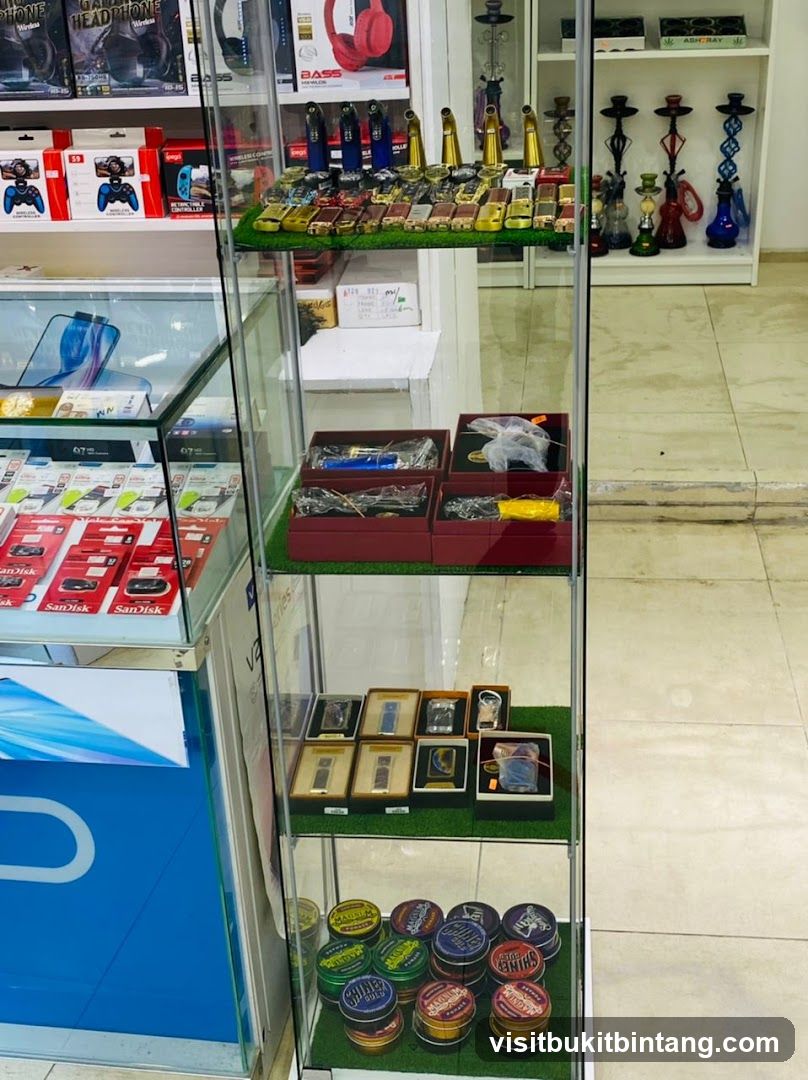 Display of lighters and accessories