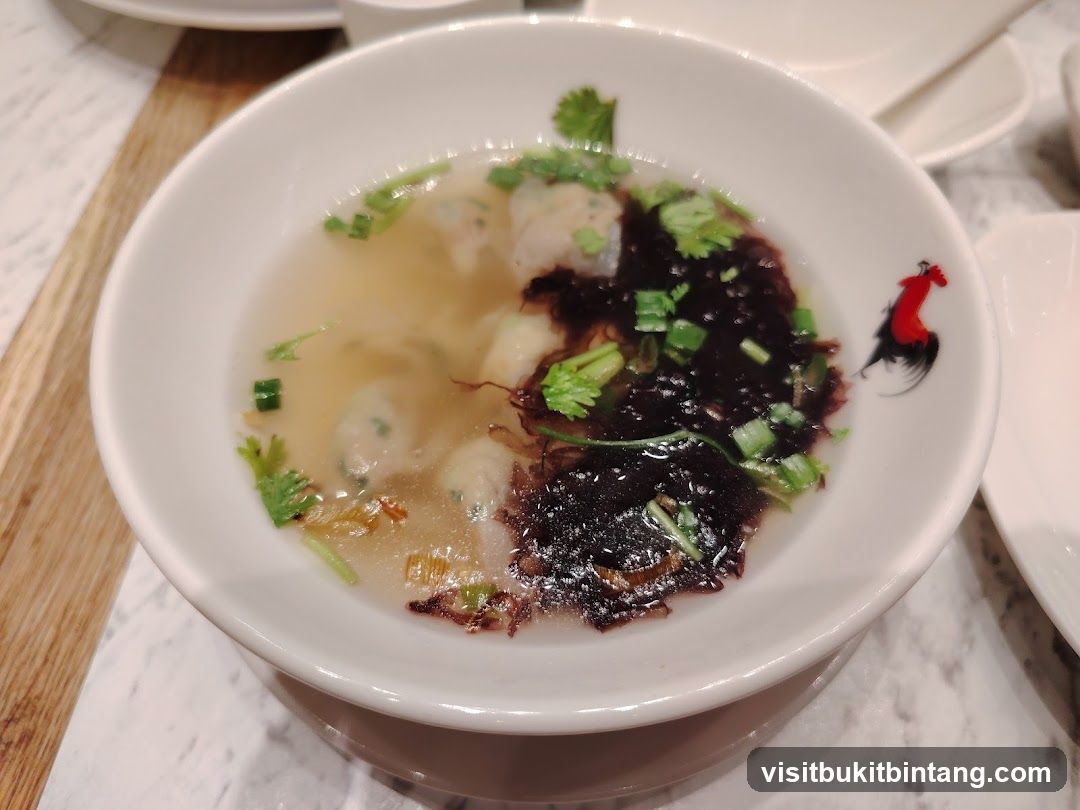 Soup with Dumplings and Seaweed