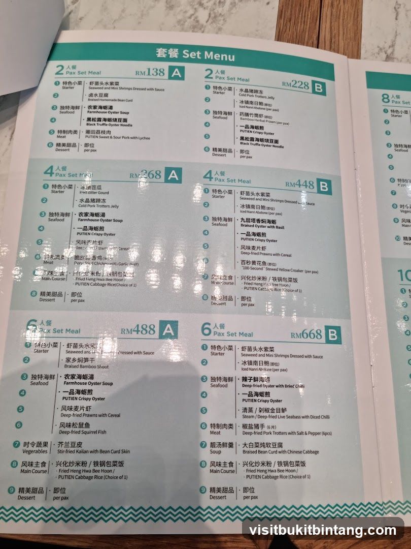 Set Menu