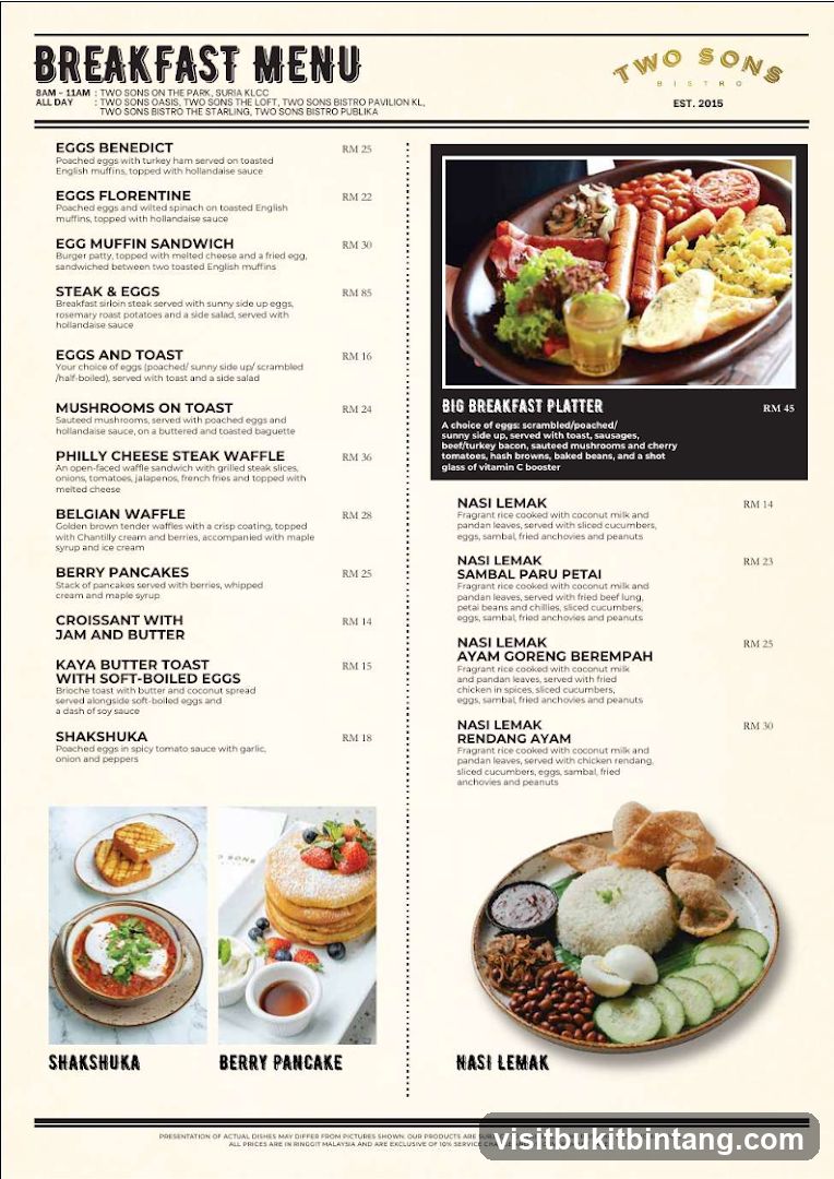BREAKFAST MENU
