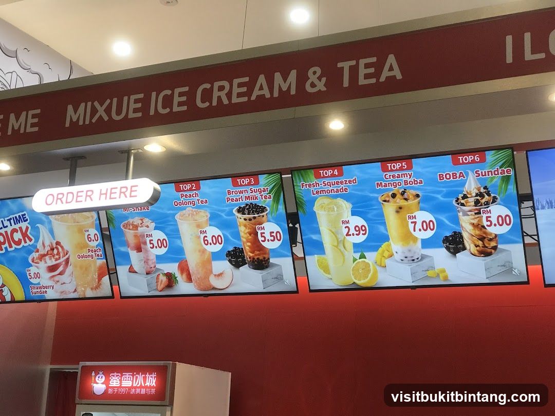 MIXUE ICE CREAM & TEA Menu