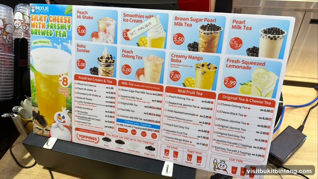 Mixue Menu