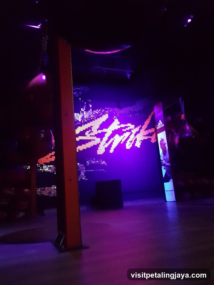 Neon-lit Interior Scene