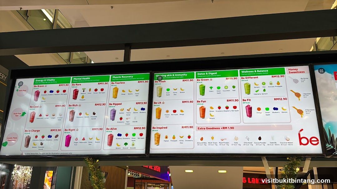 Juice Menu