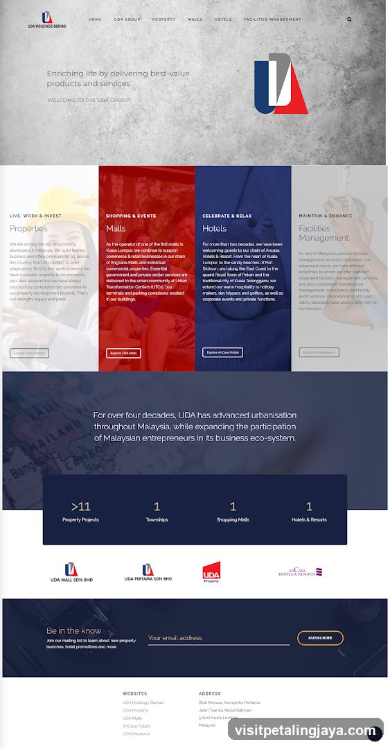 UDA Group Website Landing Page