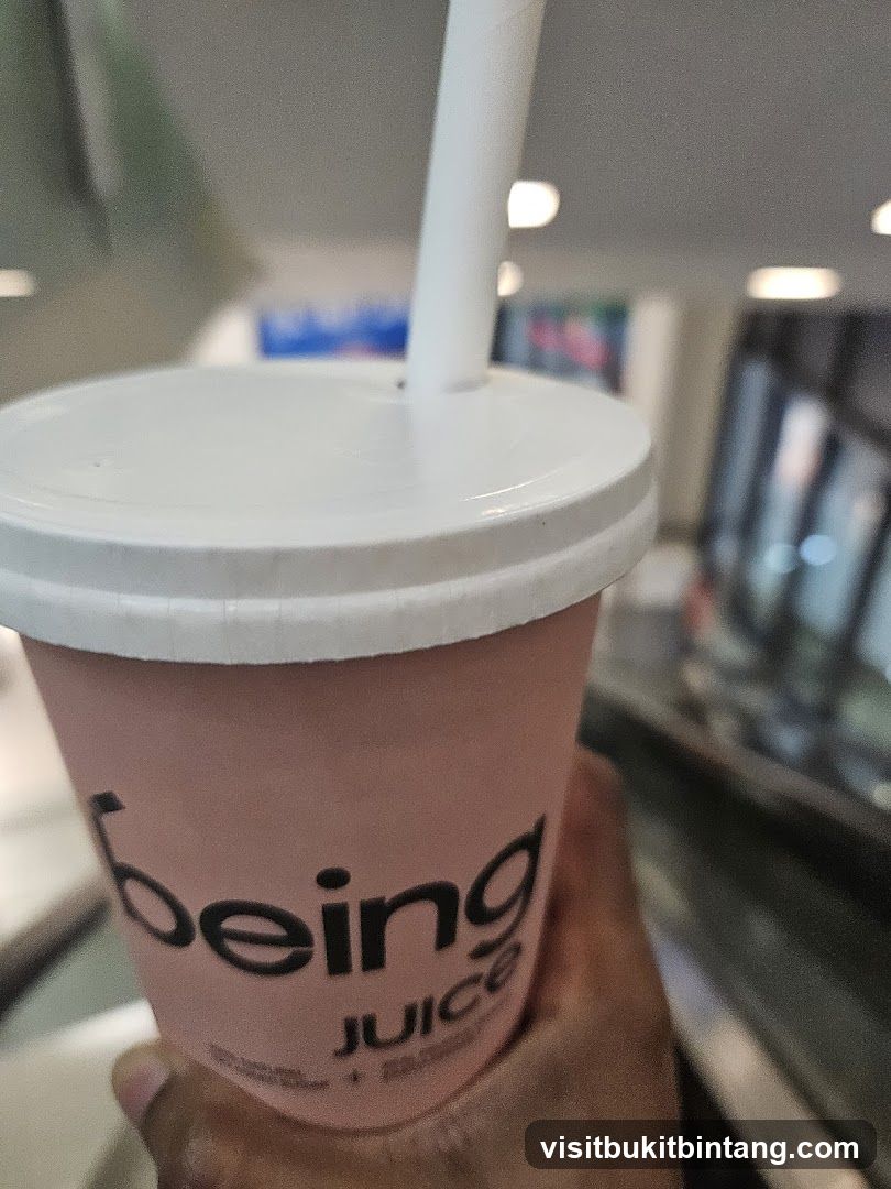 Pink Drink with Straw