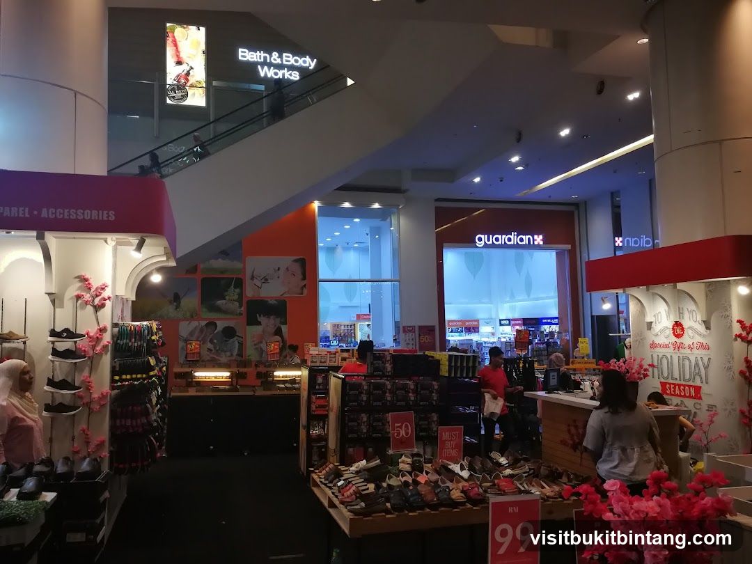 Mall Interior with Stores and Merchandise