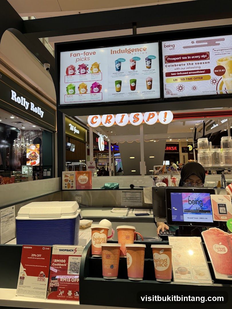 Beverage counter with menu board