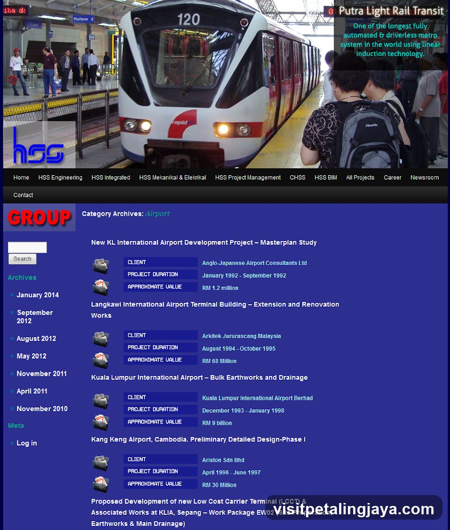 HSS Group Website - KL Airport Projects