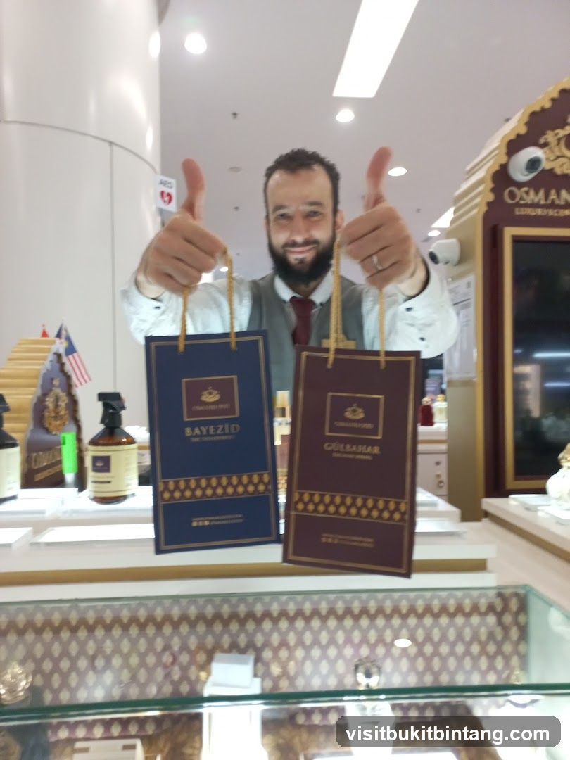 Man holding shopping bags