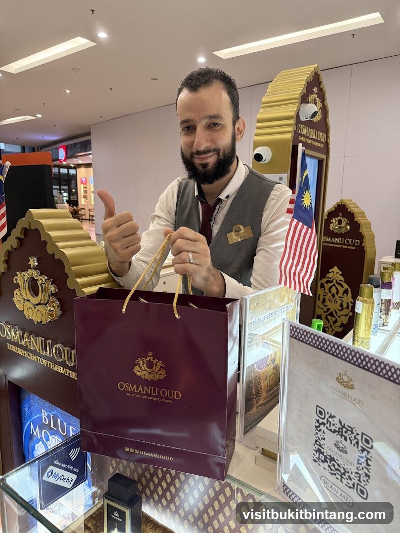 Salesperson with Shopping Bag