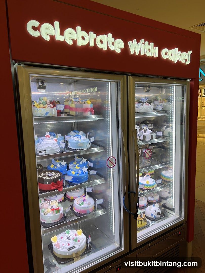 Refrigerated Display Case with Cakes