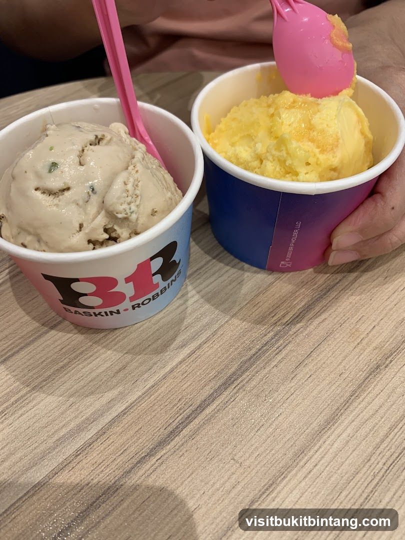 Two cups of ice cream