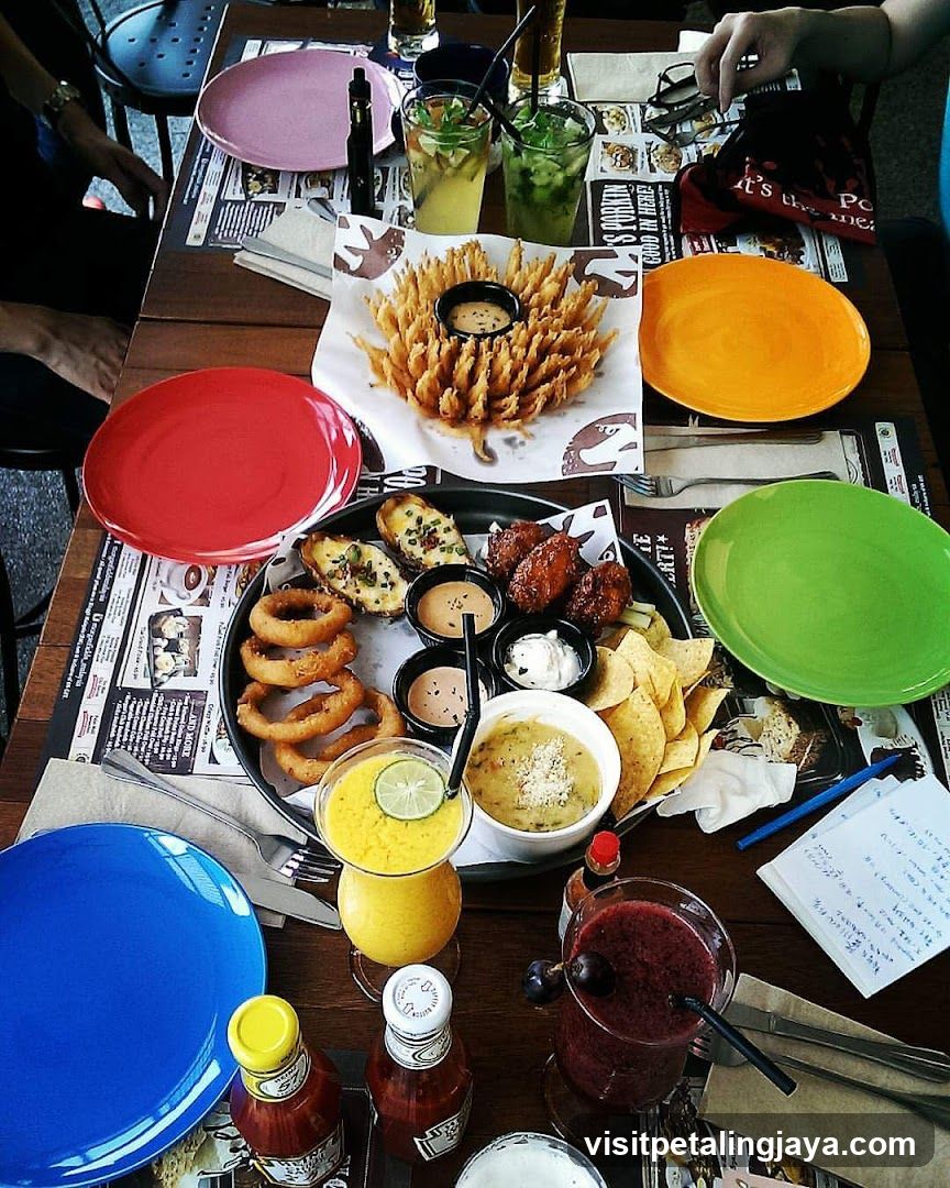 Colorful Table Spread at Restaurant