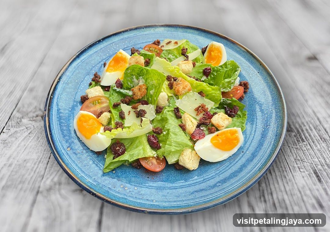 Salad with Eggs and Croutons