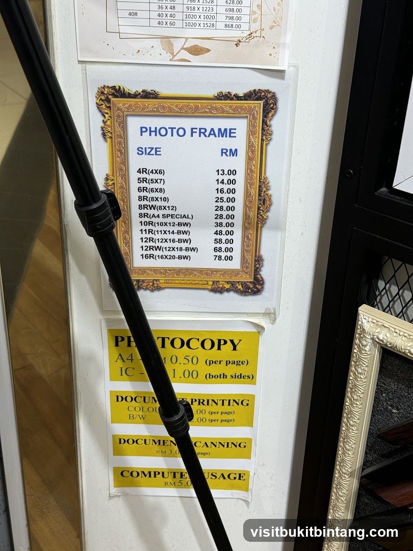Photo Frame and Photocopy Services