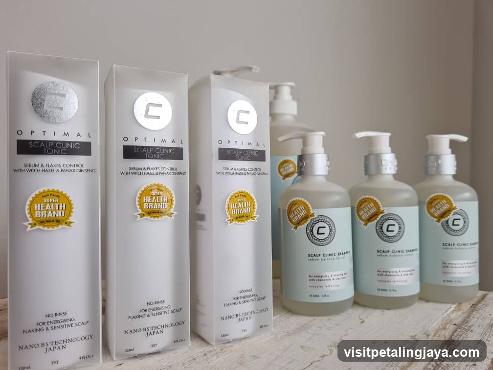 Optimal Scalp Clinic Product Display