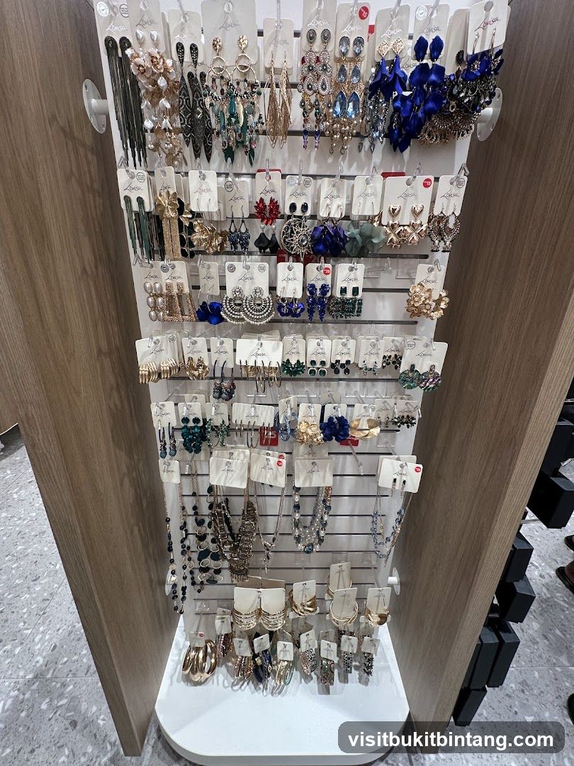 Earrings and Necklaces Display