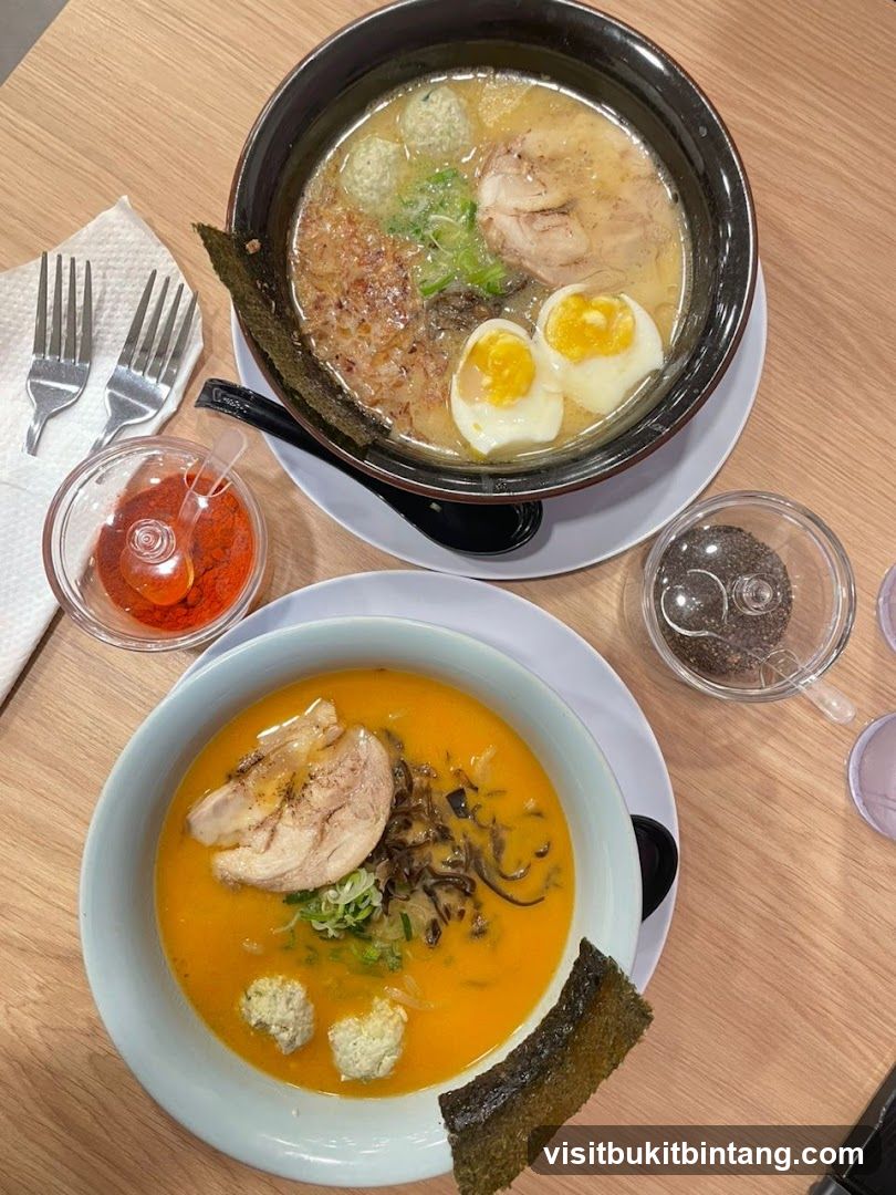 Two bowls of ramen