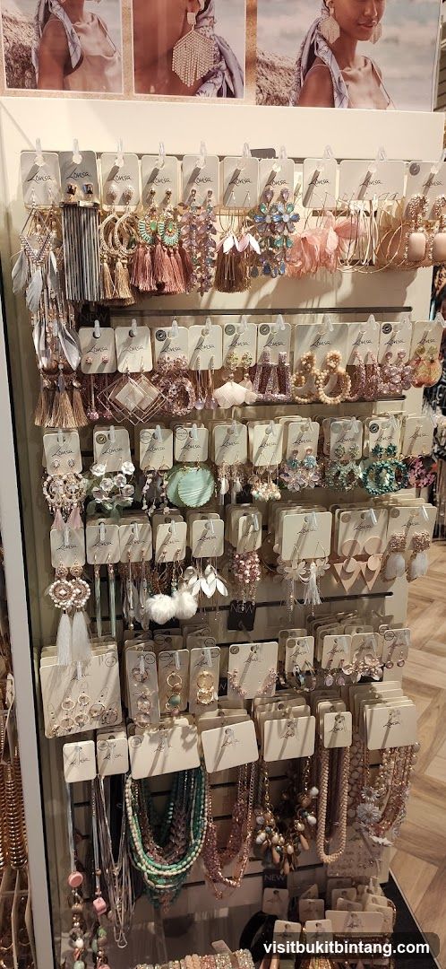 Earrings and Necklaces Display